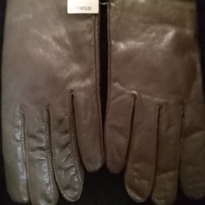 Leather Gloves with Casmere Lining. Vintage NWT